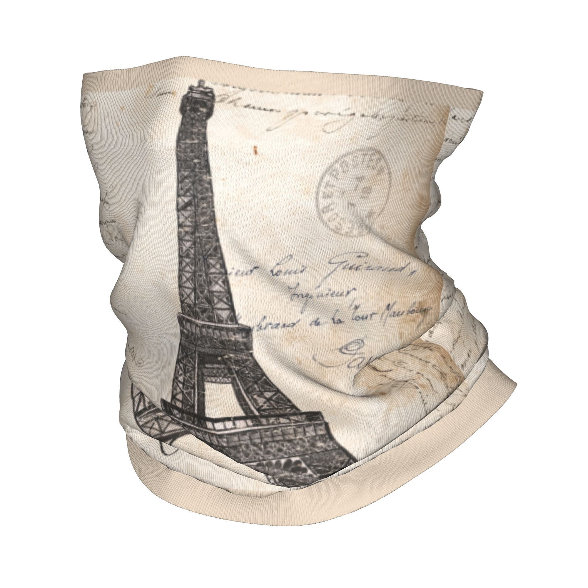 Neck Gaiter Face Cover - Custom La Tour Eiffel Tower Bandana