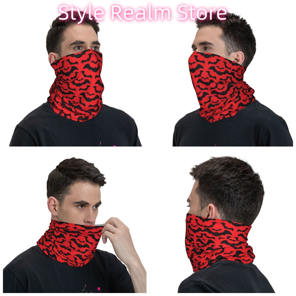 Gothic Witch Bats Pattern Band - огляд і ціна Neck Gaiter Face Cover
