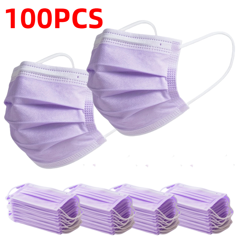 100Pcs Thick Purple Disposable - огляд і ціна Disposable Surgical Mask