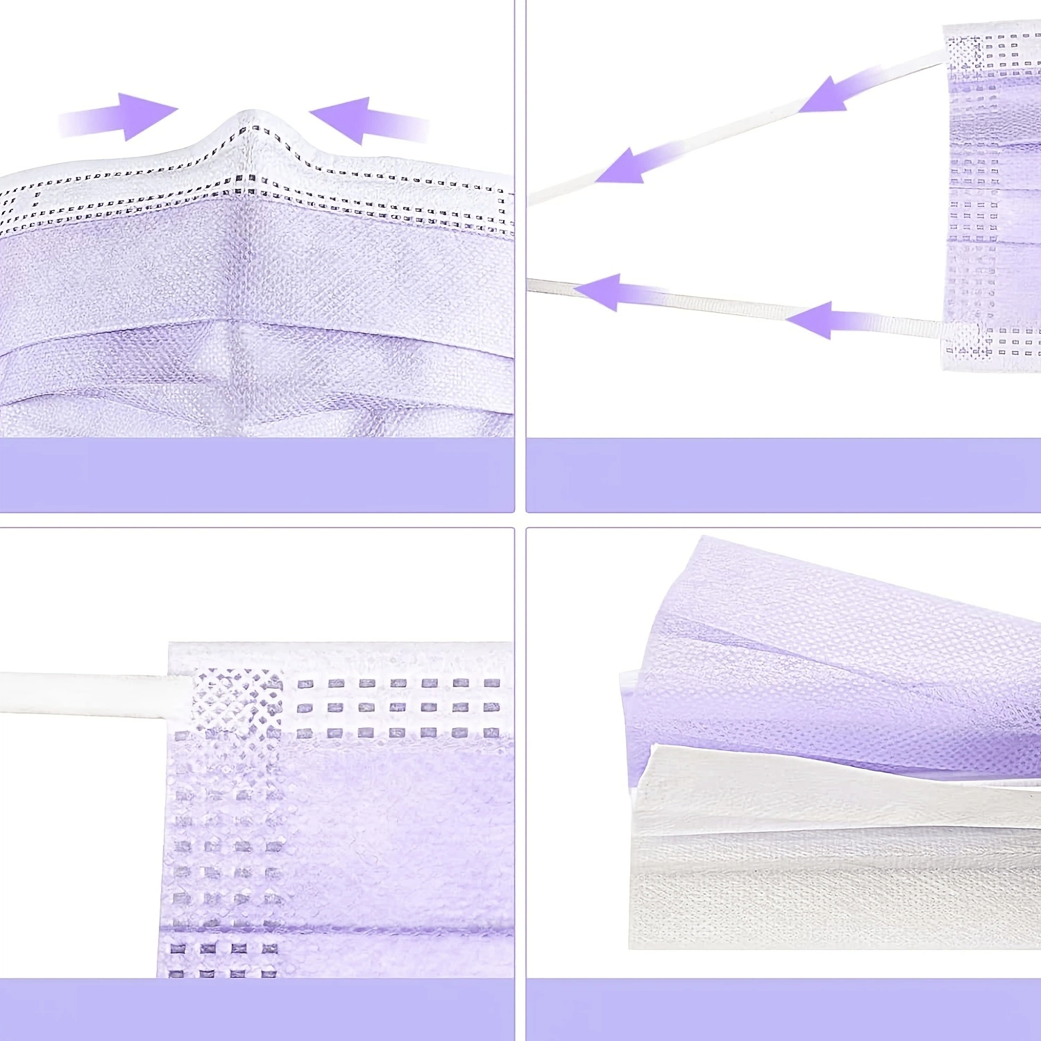 100Pcs Thick Purple Disposable - огляд і ціна Disposable Surgical Mask
