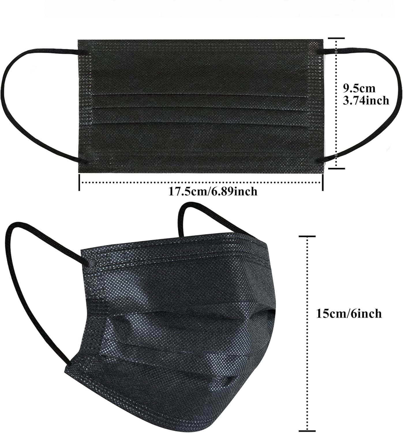 200Pcs Thick Black Disposable  - огляд і ціна Disposable Surgical Mask