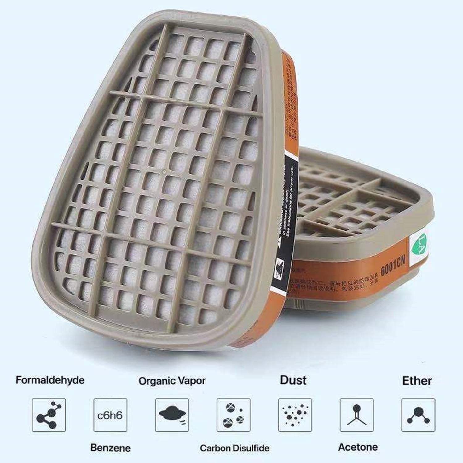 6001 Activated Carbon Cartridg - огляд і ціна Dust Mask Construction