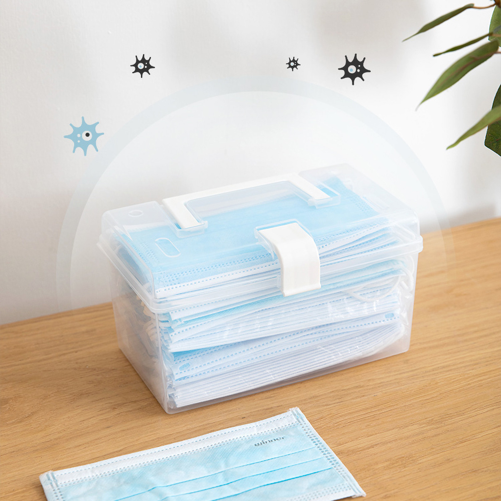 1Pcs Healthy Premium Plastic D - огляд і ціна Face Mask Storage Box