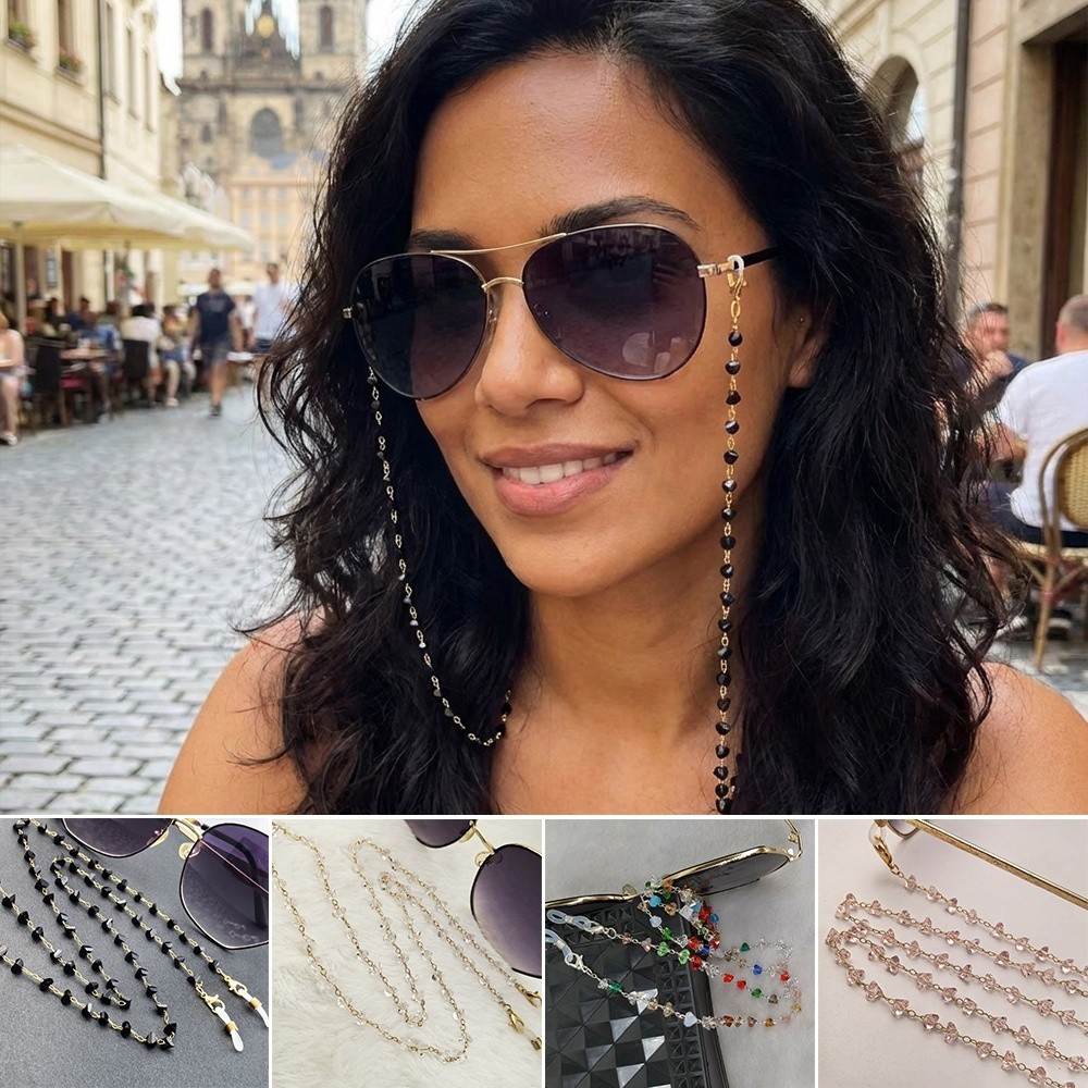 Triangle Crystal Eyeglass Hold - огляд і ціна Mask Chain Holder