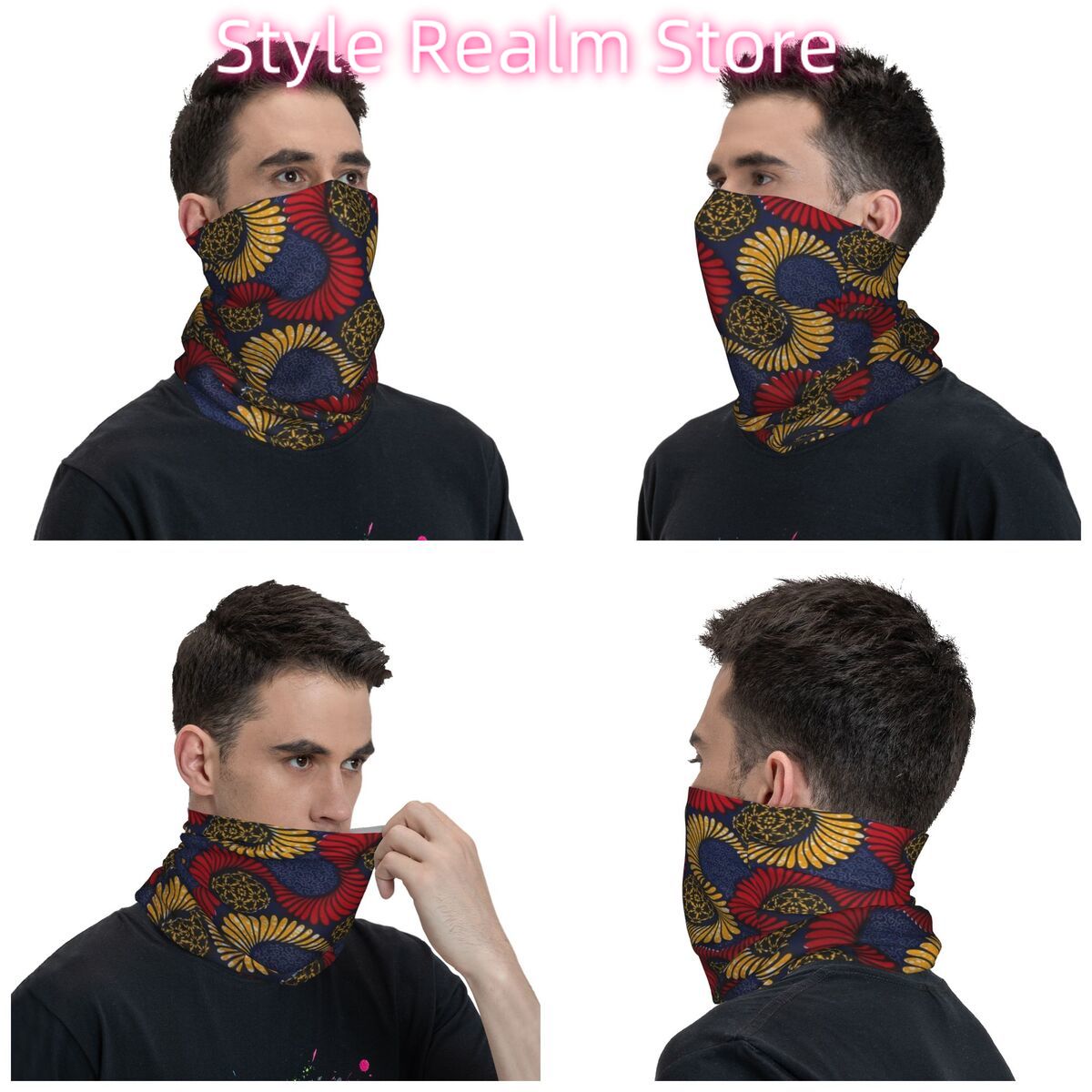 Ankara African Pattern Bandana - огляд і ціна Neck Gaiter Face Cover