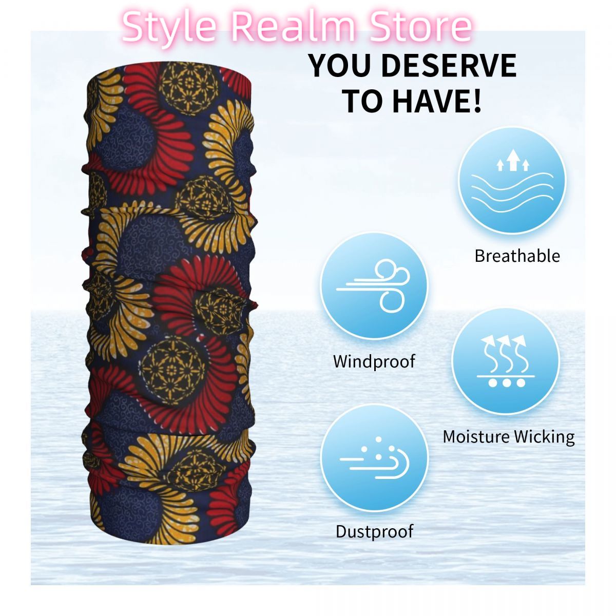 Ankara African Pattern Bandana - огляд і ціна Neck Gaiter Face Cover