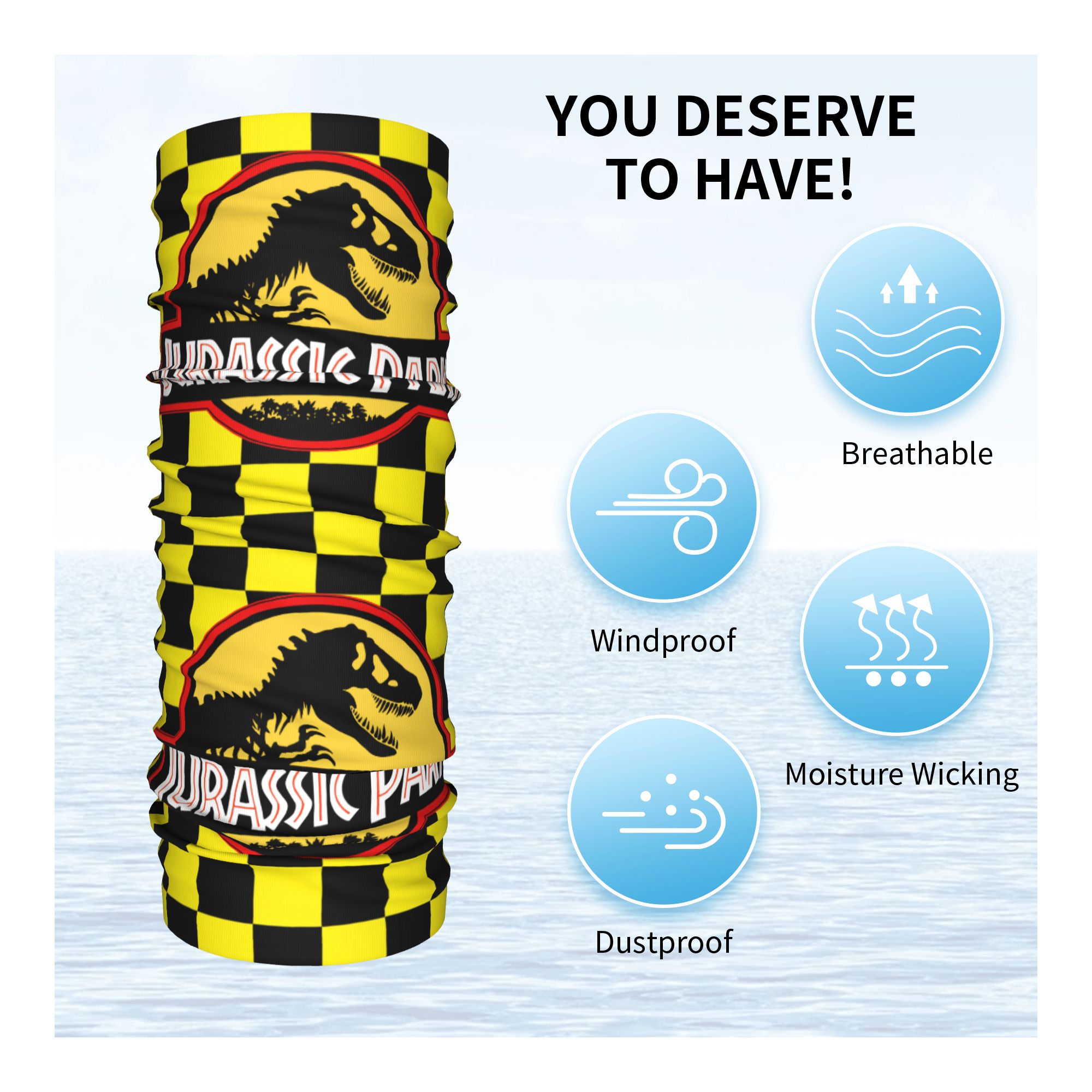 Custom Jurassic Park'ES Dinosa - огляд і ціна Neck Gaiter Face Cover